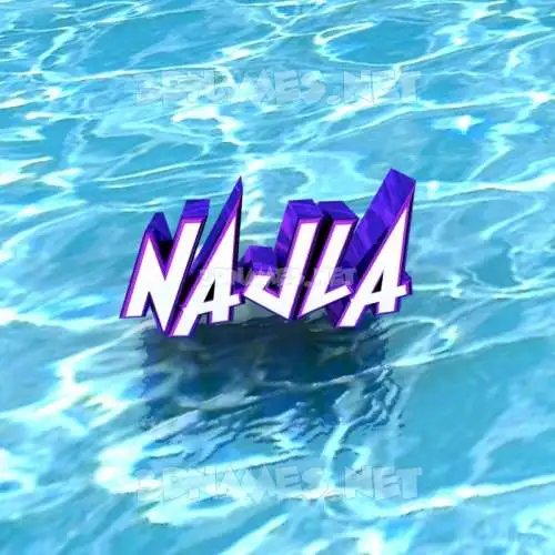 najla in Water style - 3D name wallpaper