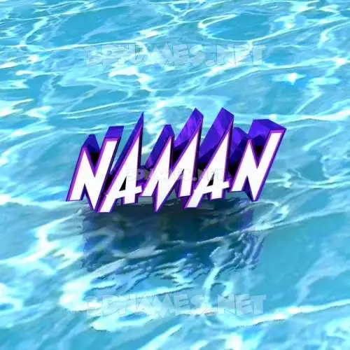 naman in Water style - 3D name wallpaper