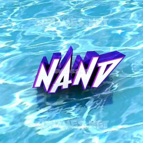 nand in Water style - 3D name wallpaper