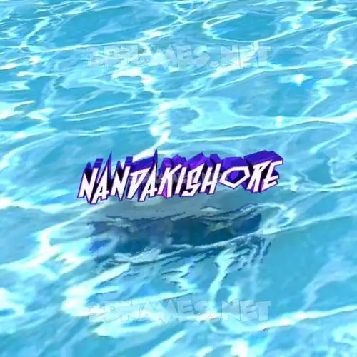 nandakishore in Water style - 3D name wallpaper