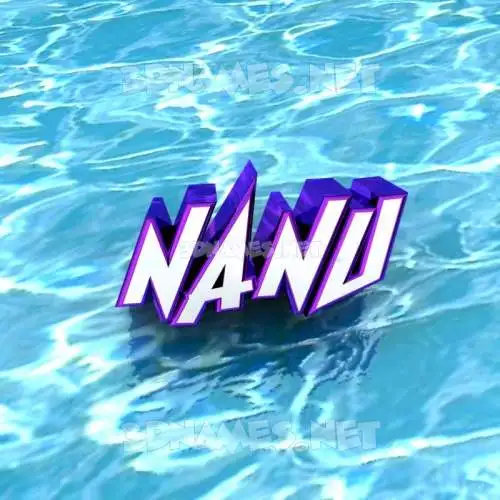 nanu in Water style - 3D name wallpaper nanu in Water style - 3D name wallpaper