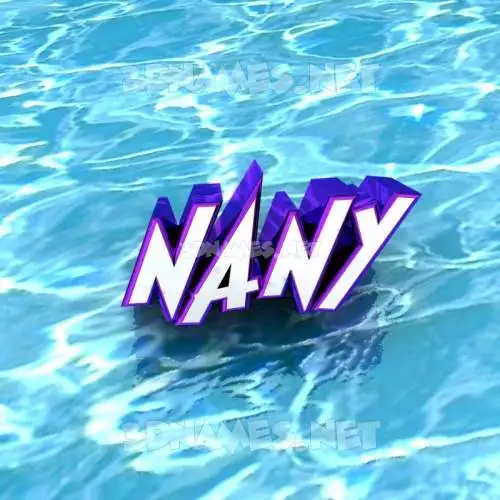 nany in Water style - 3D name wallpaper nany in Water style - 3D name wallpaper