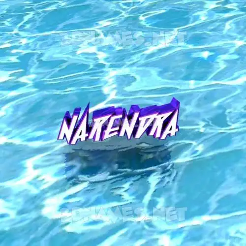 narendra in Water style - 3D name wallpaper