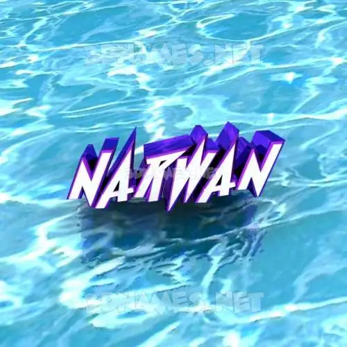 narwan in Water style - 3D name wallpaper narwan in Water style - 3D name wallpaper