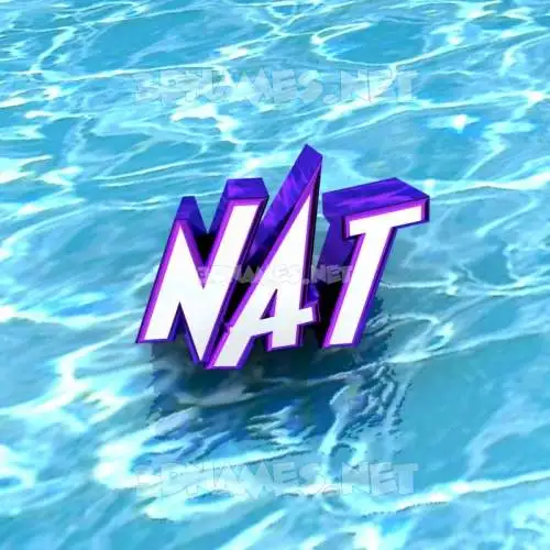 nat in Water style - 3D name wallpaper nat in Water style - 3D name wallpaper