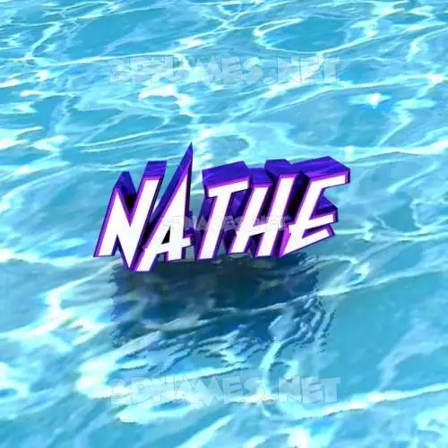 nathe in Water style - 3D name wallpaper nathe in Water style - 3D name wallpaper