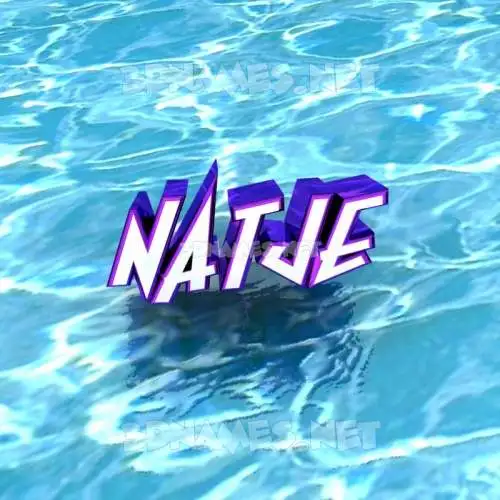 natje in Water style - 3D name wallpaper