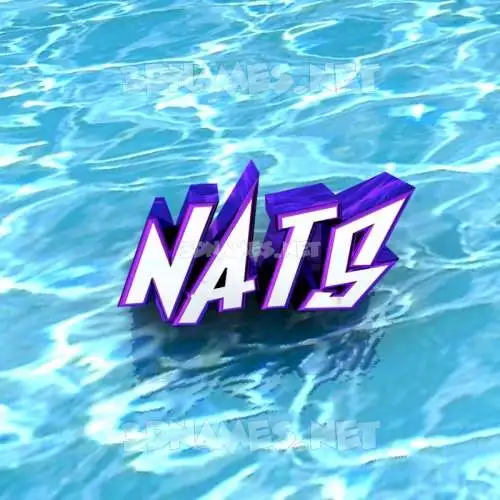 nats in Water style - 3D name wallpaper nats in Water style - 3D name wallpaper