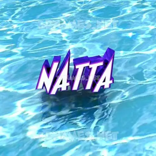 natta in Water style - 3D name wallpaper