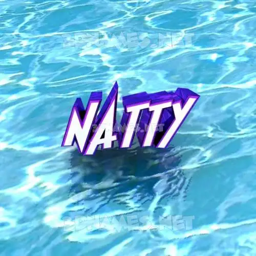 natty in Water style - 3D name wallpaper natty in Water style - 3D name wallpaper