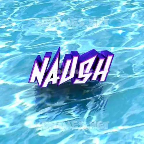 naush in Water style - 3D name wallpaper naush in Water style - 3D name wallpaper