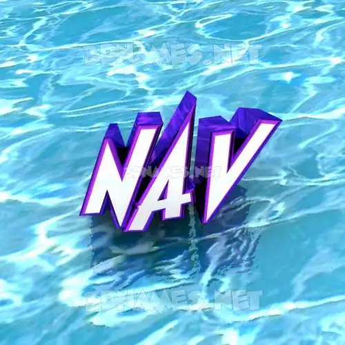 nav in Water style - 3D name wallpaper