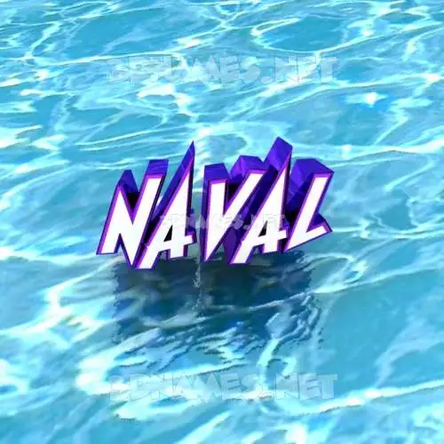 naval in Water style - 3D name wallpaper