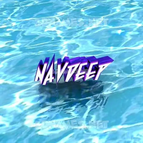 navdeep in Water style - 3D name wallpaper