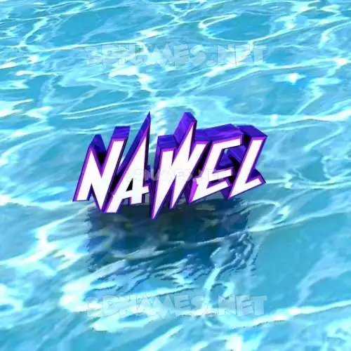 nawel in Water style - 3D name wallpaper nawel in Water style - 3D name wallpaper