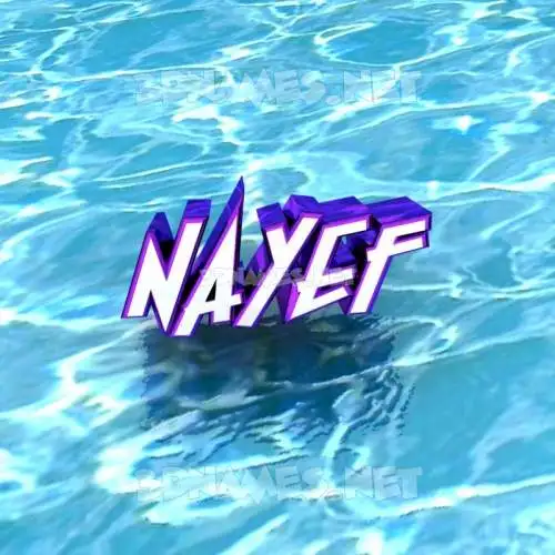 nayef in Water style - 3D name wallpaper