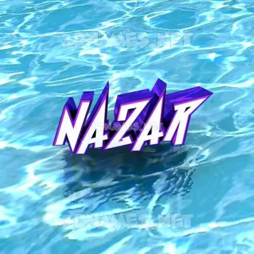 nazar in Water style - 3D name wallpaper nazar in Water style - 3D name wallpaper