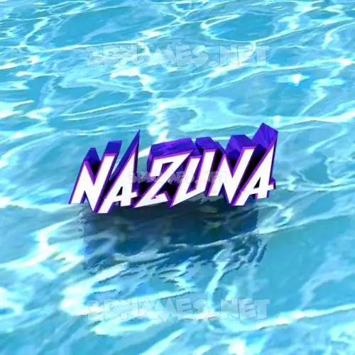 nazuna in Water style - 3D name wallpaper