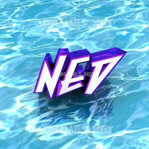 ned in Water style - 3D name wallpaper