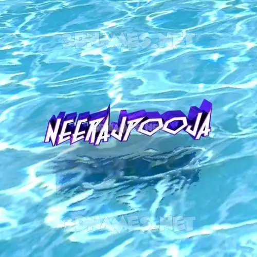 neerajpooja in Water style - 3D name wallpaper