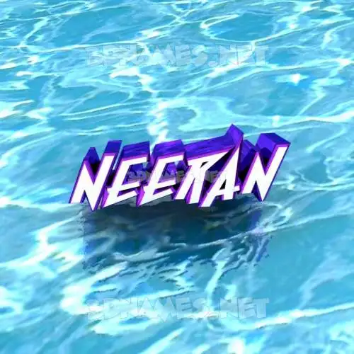 neeran in Water style - 3D name wallpaper