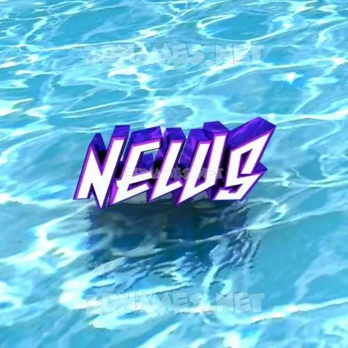nelus in Water style - 3D name wallpaper