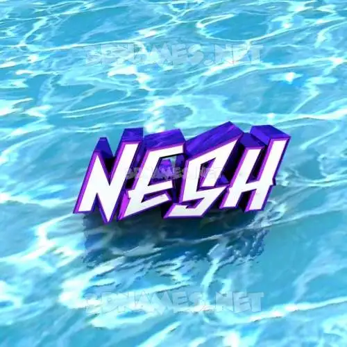 nesh in Water style - 3D name wallpaper