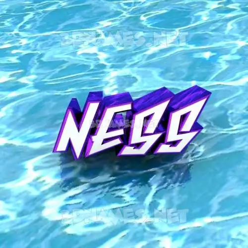 ness in Water style - 3D name wallpaper ness in Water style - 3D name wallpaper