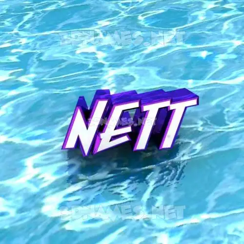 nett in Water style - 3D name wallpaper nett in Water style - 3D name wallpaper