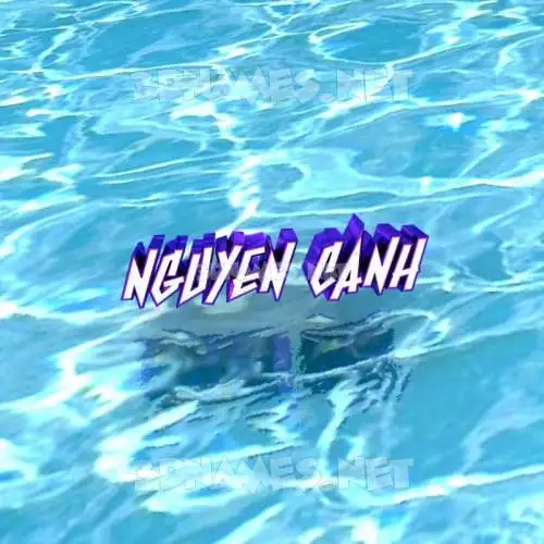 nguyen canh in Water style - 3D name wallpaper