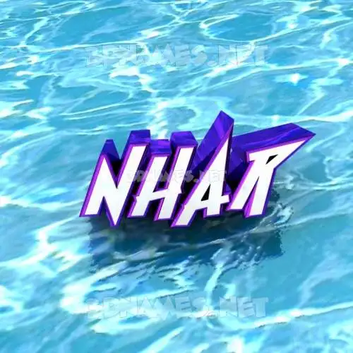 nhar in Water style - 3D name wallpaper nhar in Water style - 3D name wallpaper