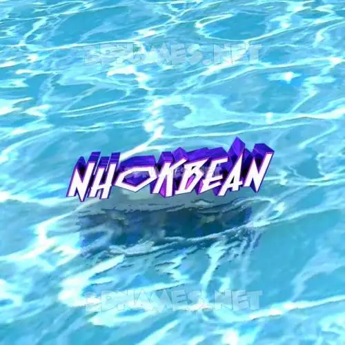 nhokbean in Water style - 3D name wallpaper