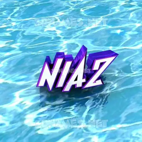 niaz in Water style - 3D name wallpaper