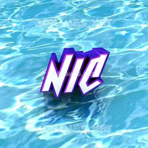 nic in Water style - 3D name wallpaper nic in Water style - 3D name wallpaper