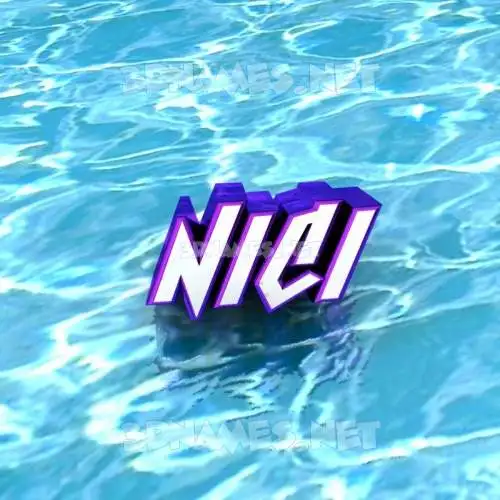 nici in Water style - 3D name wallpaper nici in Water style - 3D name wallpaper