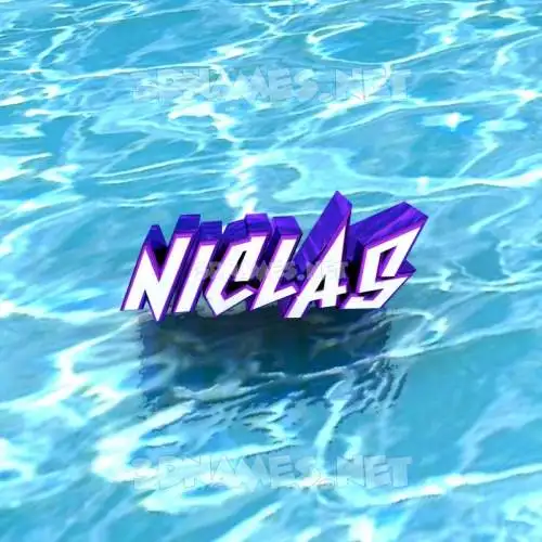 niclas in Water style - 3D name wallpaper niclas in Water style - 3D name wallpaper