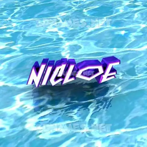 nicloe in Water style - 3D name wallpaper