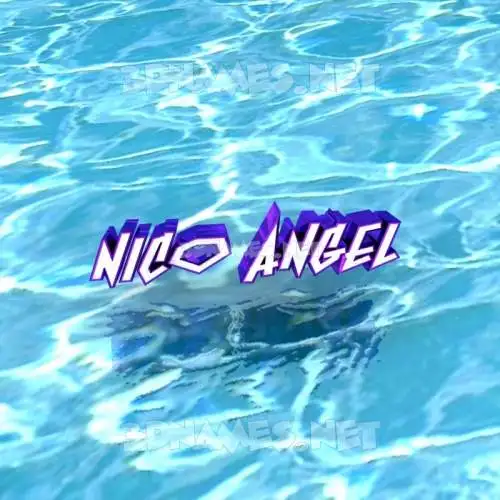 nico angel in Water style - 3D name wallpaper