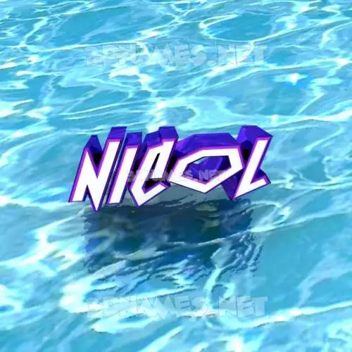 nicol in Water style - 3D name wallpaper nicol in Water style - 3D name wallpaper