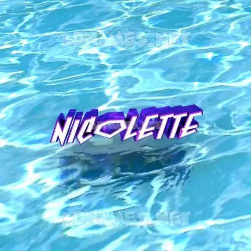 nicolette in Water style - 3D name wallpaper nicolette in Water style - 3D name wallpaper