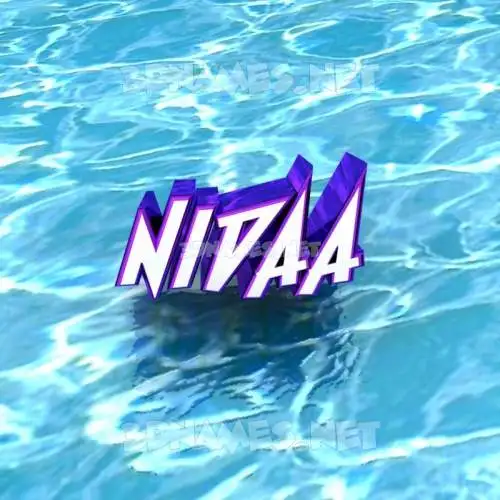 nidaa in Water style - 3D name wallpaper