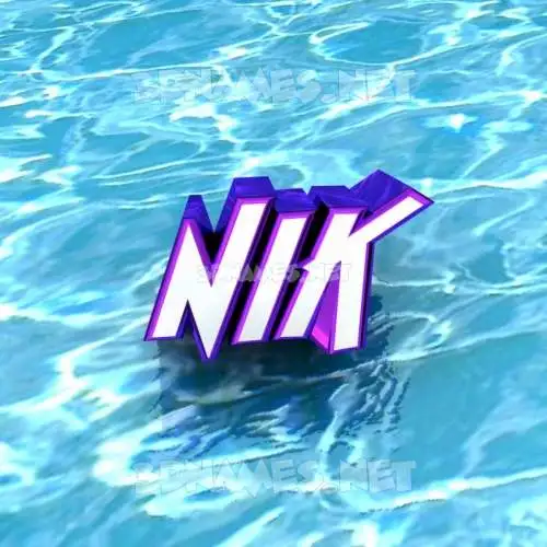 nik in Water style - 3D name wallpaper