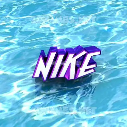 nike in Water style - 3D name wallpaper