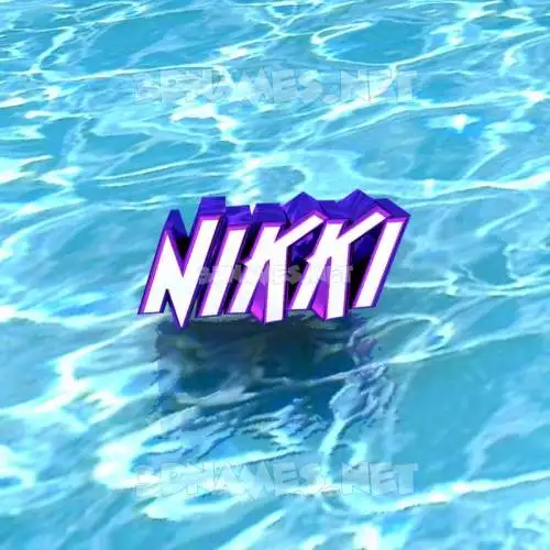 nikki in Water style - 3D name wallpaper