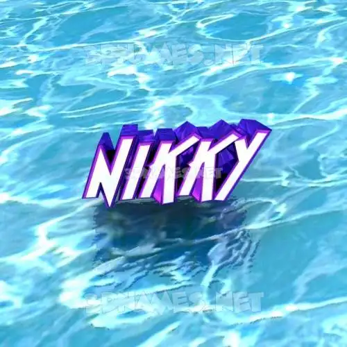 nikky in Water style - 3D name wallpaper