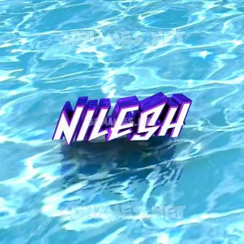 nilesh in Water style - 3D name wallpaper