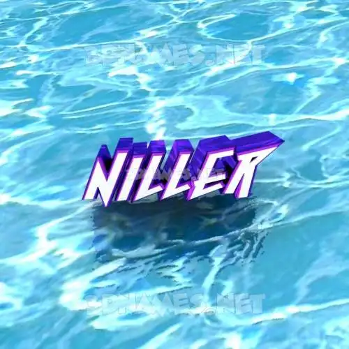 niller in Water style - 3D name wallpaper