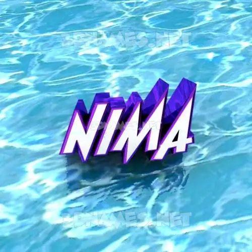 nima in Water style - 3D name wallpaper nima in Water style - 3D name wallpaper