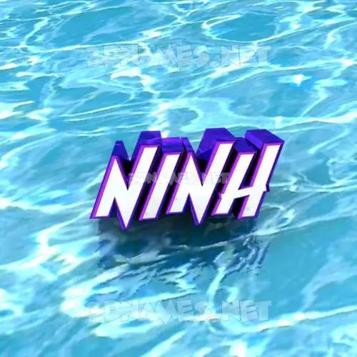 ninh in Water style - 3D name wallpaper