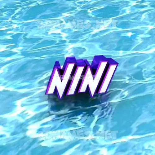 nini in Water style - 3D name wallpaper nini in Water style - 3D name wallpaper